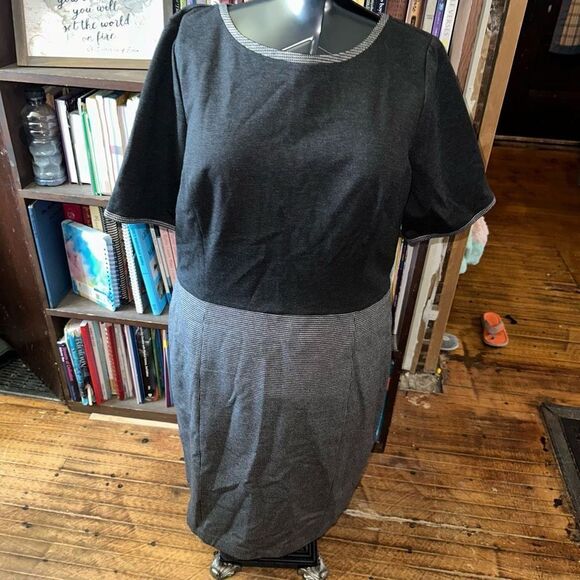 Talbots business casual 18 gray elevated basics pencil dress - Picture 1 of 5